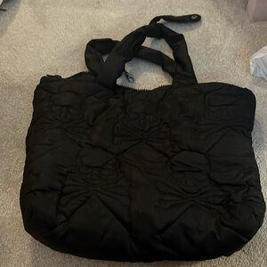 SoulCycle tote black nylon skulls gym bag